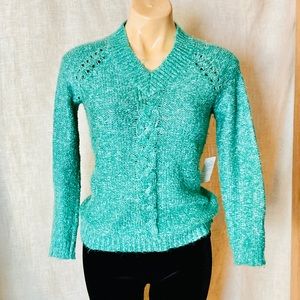 St. Johns Bay turquoise knitted sweater